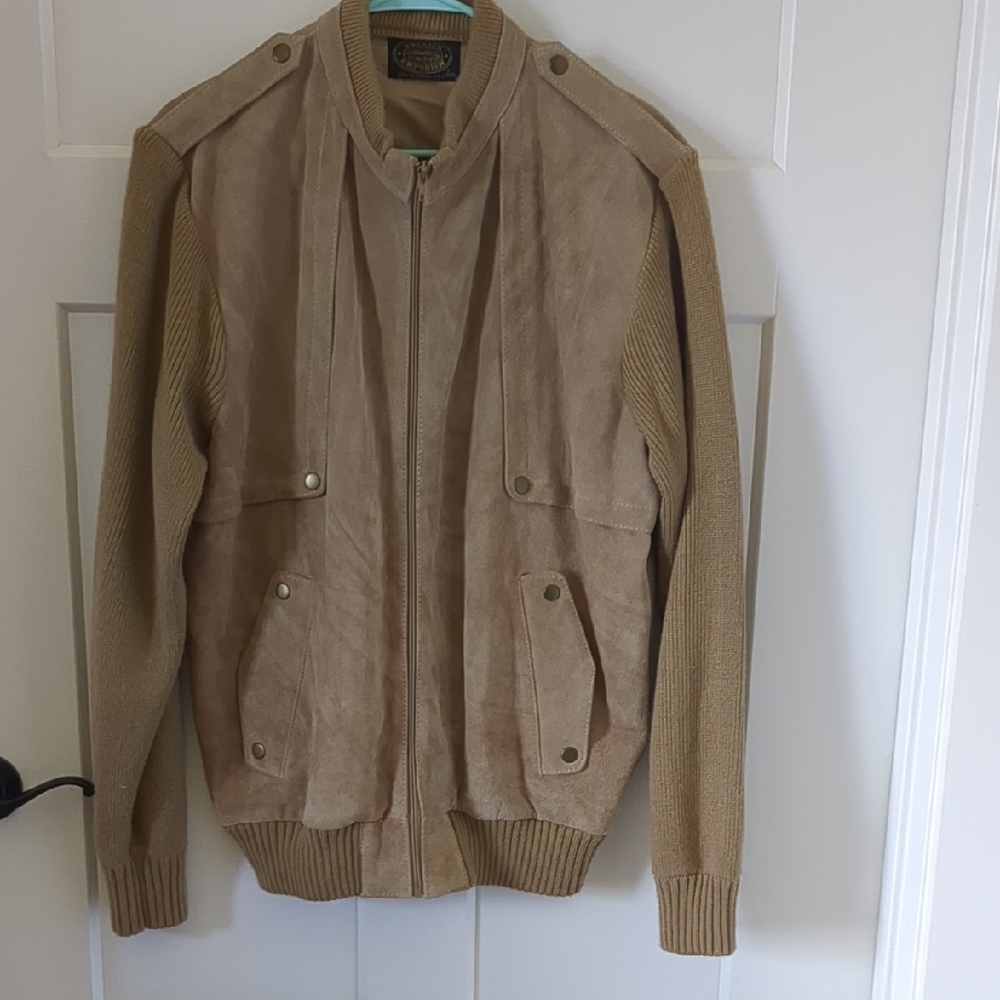 Vintage Suede And Sweater Jacket